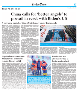 China Calls for 'Better Angels' to Prevail in Reset with Biden's US