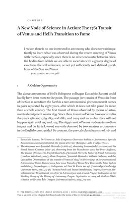 The 1761 Transit of Venus and Hell's Transition to Fame