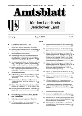 Für Den Landkreis Jerichower Land