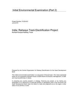 (Part 2) India: Railways Track Electrification Project