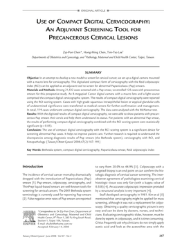 An Adjuvant Screening Tool for Precancerous Cervical Lesions