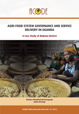 Agri-Food System Governance and Service Delivery in Uganda