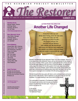 2016 Newsletter Summer