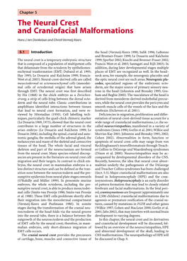 The Neural Crest and Craniofacial Malformations