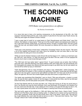 The Scoring Machine
