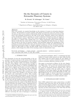 On the Dynamics of Comets in Extrasolar Planetary Systems