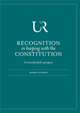 RECOGNITION in Keeping with the CONSTITUTION