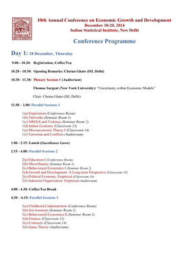 Conference Programme