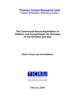 Thomas Coram Research Unit Institute of Education, University of London