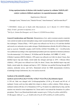 Et2alcl Catalyst: Synthesis of Diblock Copolymers Via Sequential Monomer Addition