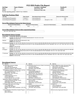 FCC EEO Public File Report