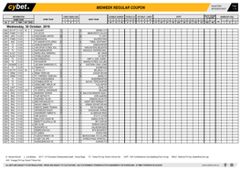 Midweek Regular Coupon 28/10/2019 09:57 1 / 8