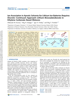 Ion Association in Aprotic Solvents for Lithium Ion