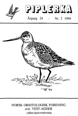 Årgang 24 Nr. 2 1994 NORSK ORNITOLOGISK FORENING Avd