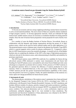 A Neutron Source Based on Gas Dynamic Trap for Fusion-Fission Hybrid Systems A.V