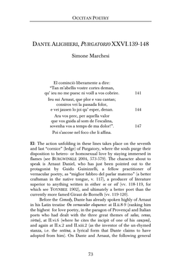 Dante Alighieri, Purgatorio Xxvi.139-148