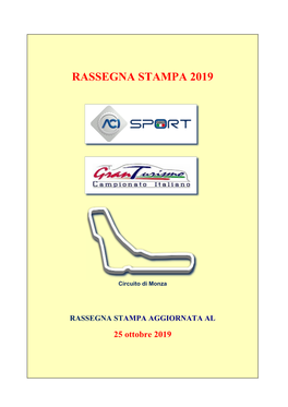 Rassegna Stampa 2019