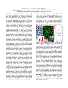 Bioengineering an Artificial Ovary with 3D Printing Alexandra L. Rutz, Monica M