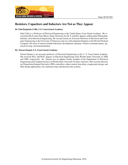 Resistors, Capacitors and Inductors Are Not As They Appear