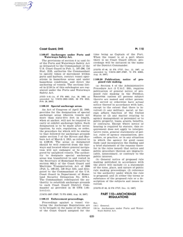 409 Part 110—Anchorage Regulations