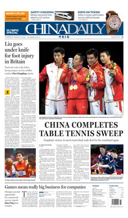 China Completes Table Tennis Sweep