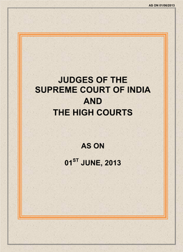 Judges of the Supreme Court of India and the High Courts