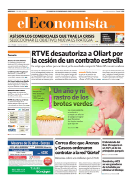 RTVE Desautoriza a Oliart Por Lacesióndeuncontratoestrella