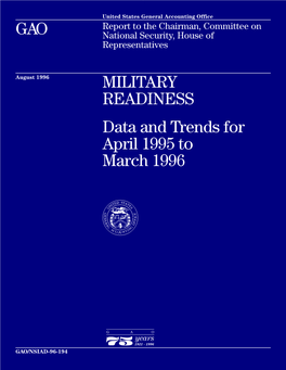 MILITARY READINESS: Data and Trends for April 1995 to March 1996