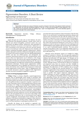 Pigmentation Disorders