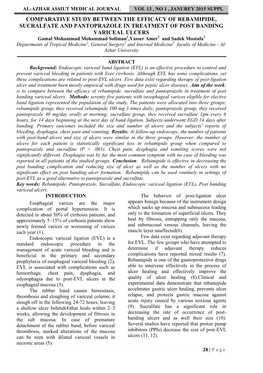 Comparative Study Between the Efficacy of Rebamipide, Sucralfate