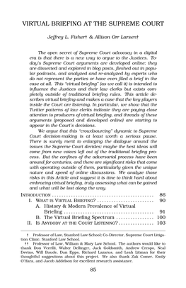 Virtual Briefing at the Supreme Court