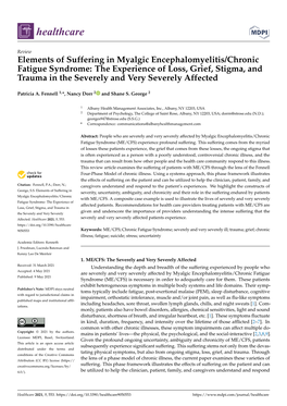 Elements of Suffering in Myalgic Encephalomyelitis/Chronic