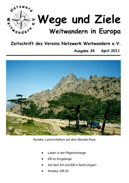 Wege Und Ziele Weitwandern in Europa