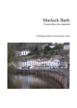 Matlock Bath Conservation Area Appraisal