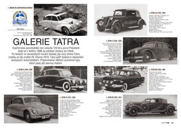 Galerie Tatra Aerodynamický Sedan Se Vzduchem Chlazeným Motorem V Zádi