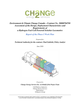 Environment & Climate Change Canada – Contract No. 30000704788