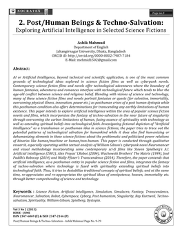 Exploring Artificial Intelligence in Selected Science Fictions