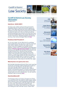 Cardiff & District Law Society Enewsletter