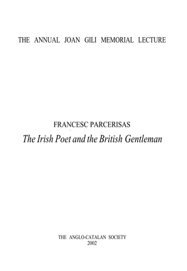 The Irish Poet and the British Gentleman