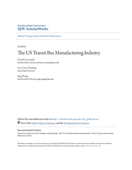 The Us Transit Bus Manufacturing Industry