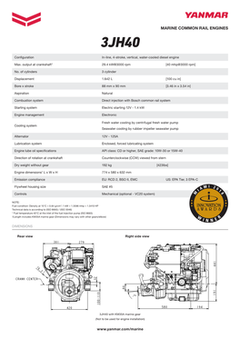 Marine Common Rail Engines 3Jh40