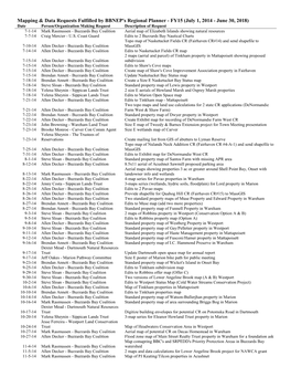 Mapping & Data Requests Fulfilled by BBNEP's Regional Planner