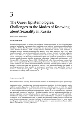 Kondakov 2020 Queer Epistemologies Draft