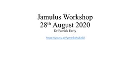 Jamulus Setup Workshop