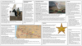 American West Knowledge Organiser