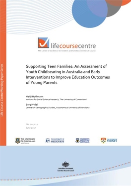 Supporting Teen Families: an Assessment of Youth Childbearing in Australia and Early Interventions to Improve Education Outcomes of Young Parents