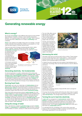 Generating Renewable Energy Generating Renewable Energy