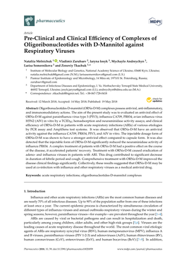 Pre-Clinical and Clinical Efficiency of Complexes of Oligoribonucleotides