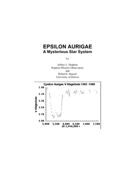 Epsilon Aurigae, Mysterious Star System