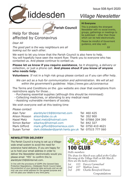 Liddesden Village Newsletter